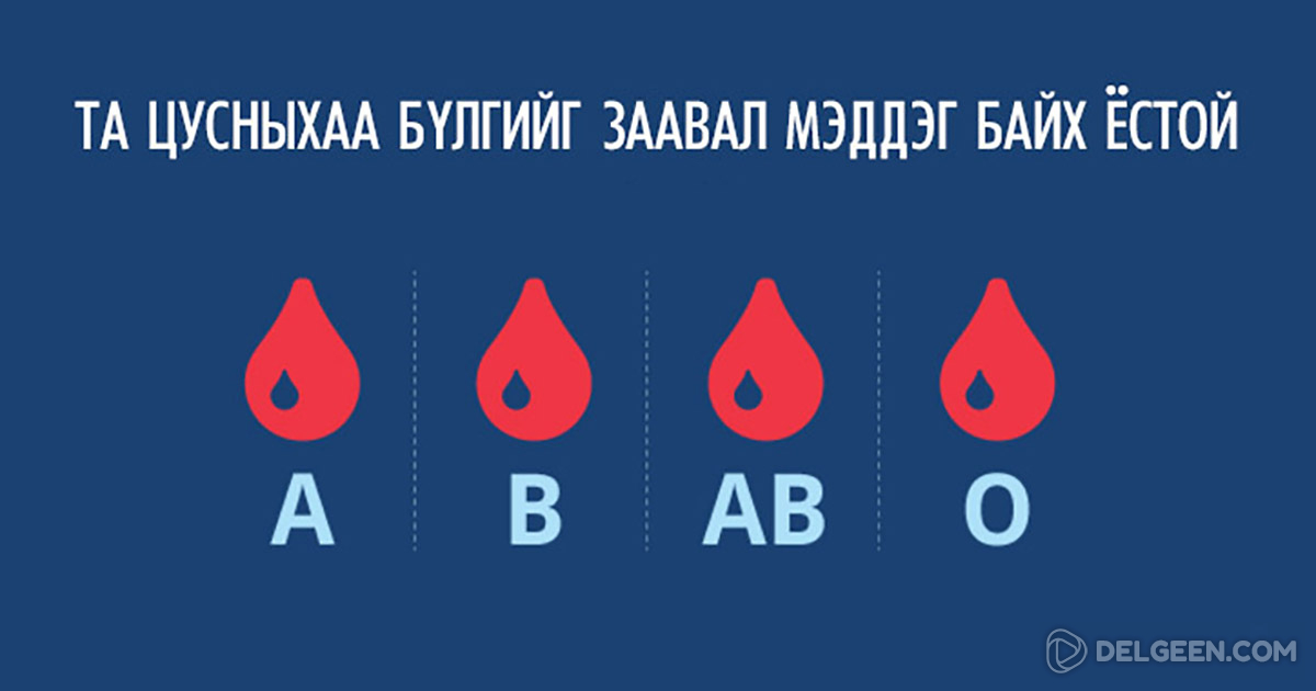 Цусныхаа бүлгийг мэддэг байх нь ямар хэрэгтэй вэ? Цусны бүлэг бидний ...
